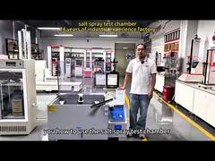 View Salt Spray Test Chamber 1-2ml/80cm2/h 48hrs-1000hrs PLC/PC Control System Demo